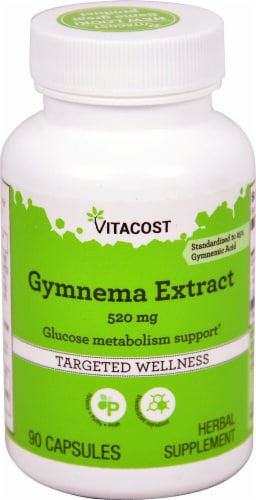 Vitacost Gymnema Extract 520mg Capsules Perspective: front