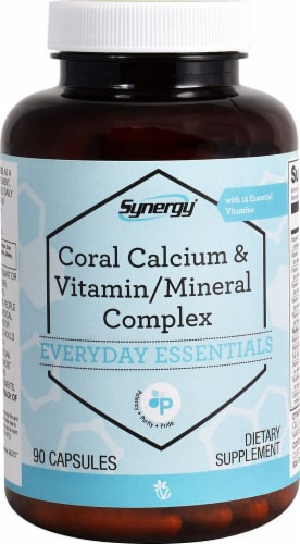 Vitacost Synergy Coral Calcium and Vitamin/Mineral Complex Perspective: front