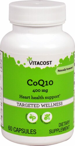 Vitacost CoQ10 Targeted Wellness Capsules 400mg Perspective: front