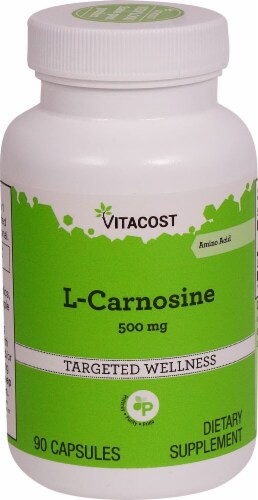 Vitacost L-Carnosine Targeted Wellness Capsules 500mg Perspective: front