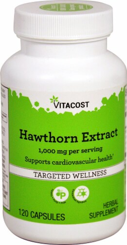 Vitacost Hawthorn Extract Capsules Perspective: front