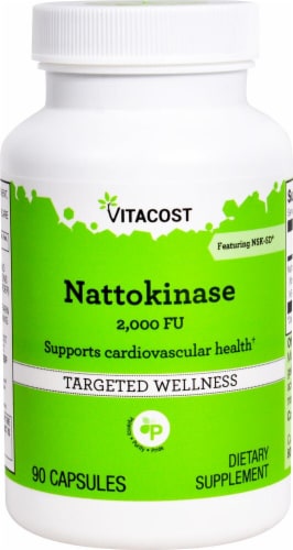 Vitacost Nattokinase Targeted Wellness Capsules Perspective: front