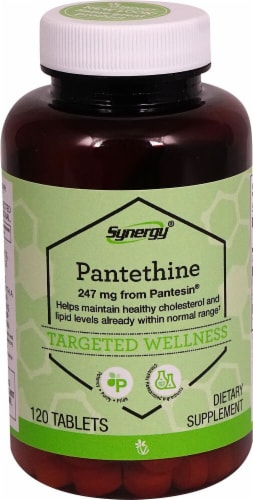 Vitacost Synergy Pantethine Tablets 247mg Perspective: front