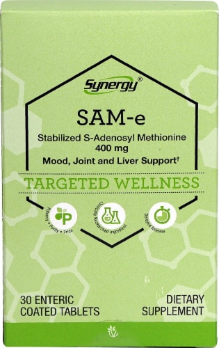 Vitacost Synergy SAM-e Coated Tablets 400mg Perspective: front