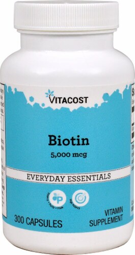 Vitacost Biotin Everday Essentials Capsules Perspective: front