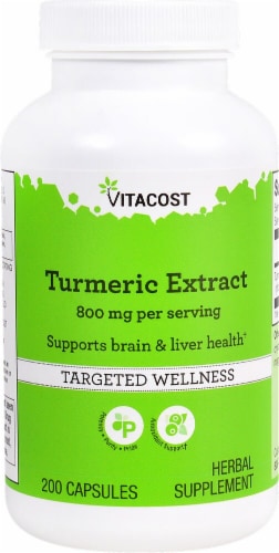 Vitacost Turmeric Extract Capsules Perspective: front