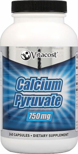 Vitacost Calcium Pyruvate Dietary Supplement 750 mg Perspective: front