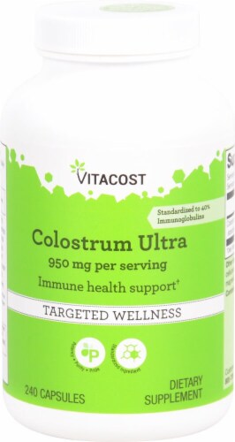 Vitacost Colostrum Ultra Capsules Perspective: front