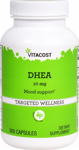 Vitacost DHEA Mood Support Capsules 10mg Perspective: front