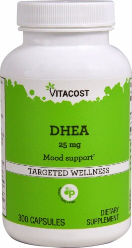 Vitacost DHEA Targeted Wellness Capsules 25mg Perspective: front