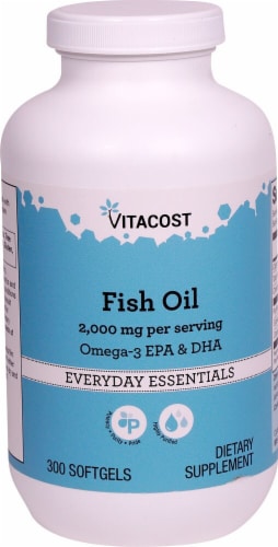 Vitacost Fish Oil Softgels Perspective: front