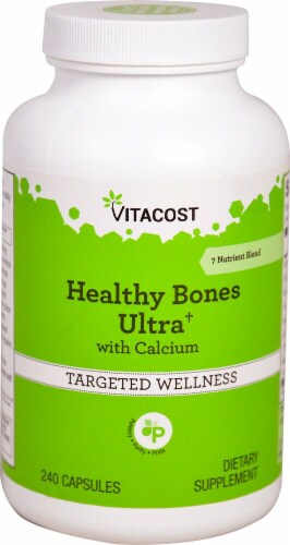 Vitacost Healthy Bones Ultra* with Calcium Targeted Wellness Capsules Perspective: front