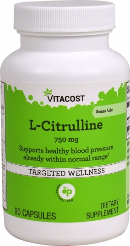 Vitacost L-Citrulline Dietary Supplement 750mg Perspective: front