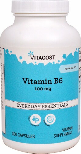 Vitacost Vitamin B-6 Perspective: front