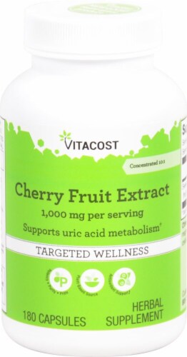 Vitacost Cherry Fruit Extract Capsules Perspective: front