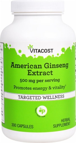 Vitacost American Ginseng Extract Capsules Perspective: front