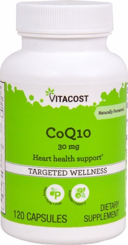 Vitacost CoQ10 30mg Capsules Perspective: front