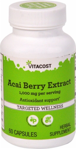 Vitacost Acai Berry Extract Capsules Perspective: front
