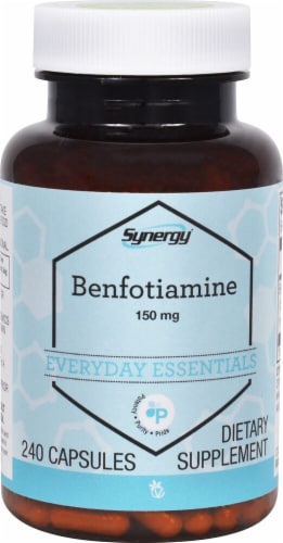 Vitacost Synergy Benfotiamine Capsules 150mg Perspective: front