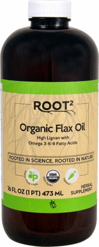 Vitacost Root2 Flax Oil Perspective: front