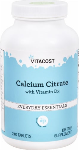 Vitacost Calcium Citrate Everyday Essentials Tablets 1000mg Perspective: front