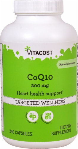 Vitacost CoQ10 Targeted Wellness Capsules 200mg Perspective: front