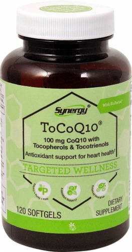 Vitacost Synergy ToCoQ10® with BioPerine® & EVNol SupraBio™ Perspective: front