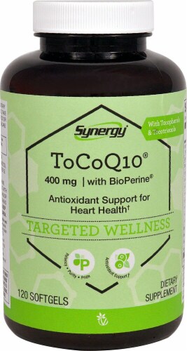Vitacost Synergy ToCoQ10 with BioPerine® & EVNol SupraBio™ Perspective: front