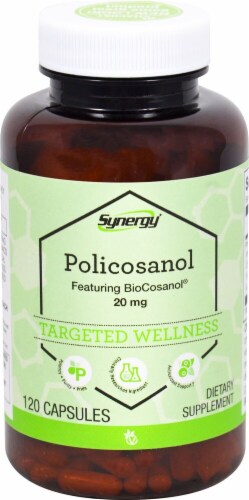Vitacost Synergy Policosanol Targeted Wellness Capsules 20mg Perspective: front