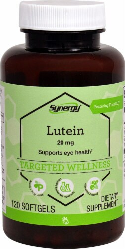 Vitacost Synergy Lutein Targeted Wellness Softgels 20mg Perspective: front