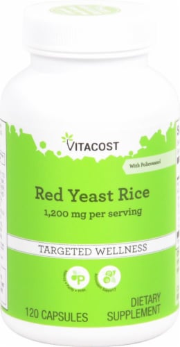 Vitacost Red Yeast Rice with Policosanol Capsules Perspective: front
