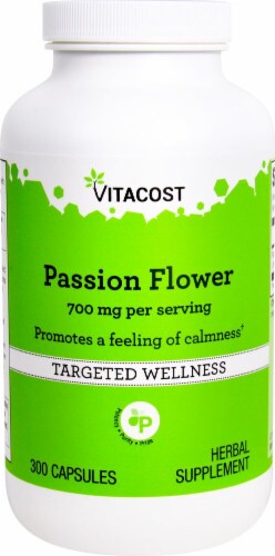 Vitacost Passion Flower Capsules 700mg Perspective: front