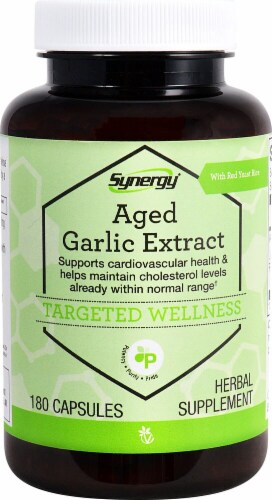 Vitacost Synergy Aged Garlic Extract with Red Yeast Rice Perspective: front