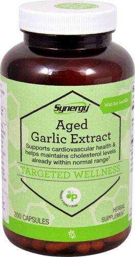 Vitacost Synergy Aged Garlic Extract Targeted Wellness Capsules Perspective: front