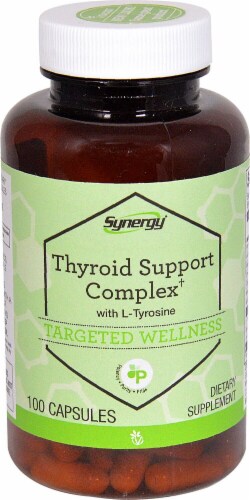 Vitacost Synergy Thyroid Support Complex with L-Tyrosine Capsules Perspective: front