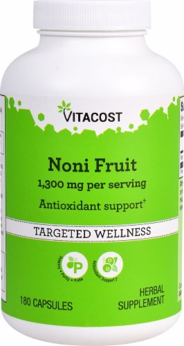 Vitacost Noni Fruit Capsules 1300mg Perspective: front
