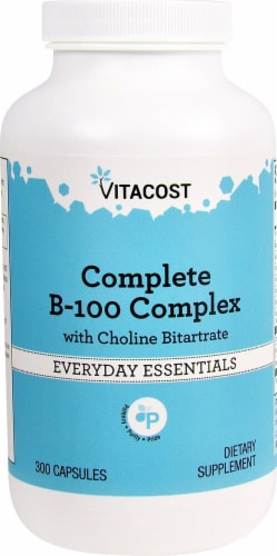 Vitacost Complete B-100 Complex Capsules Perspective: front