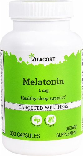 Vitacost Melatonin Capsules 1mg Perspective: front