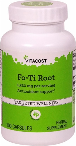 Vitacost Fo-Ti Root Herbal Supplement Capsules 1220mg Perspective: front