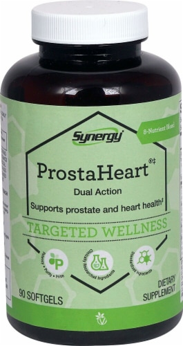Vitacost Synergy ProstaHeart Dual Action Featuring 5-LOXIN & Vegapure Dietary Supplement Perspective: front