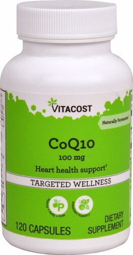 Vitacost CoQ10 Capsules 100 mg Perspective: front