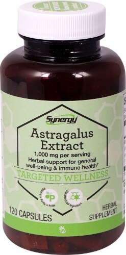 Vitacost Synergy Astragalus Extract Herbal Supplement Capsules 1000mg Perspective: front