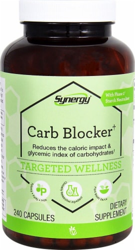Vitacost Synergy Carb Blocker Targeted Wellness Capsules Perspective: front