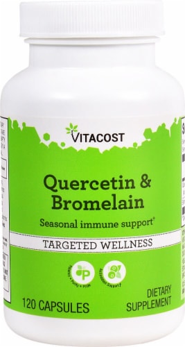 Vitacost Quercetin & Bromelain Capsules Perspective: front