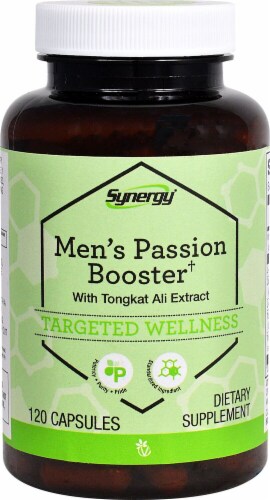 Vitacost Synergy Men's Passion Booster with Tongkat Ali Extract Capsules Perspective: front