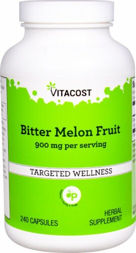 Vitacost Bitter Melon Fruit Capsules Perspective: front