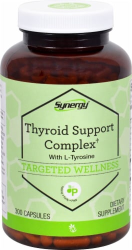 Vitacost Synergy Thyroid Support Complex Targeted Wellness Capsules Perspective: front