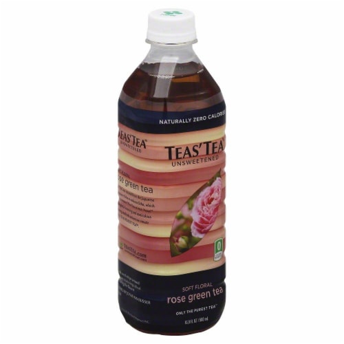 Teas' Tea Unsweetened Rose Green Tea Perspective: front