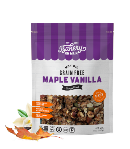 Bakery on Main MCT Oil Grain Free Clusters Trail Trek Blend Granola Perspective: front
