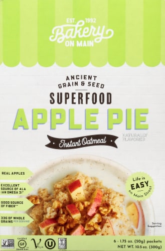 Bakery on Main Gluten Free Apple Pie Instant Oatmeal Perspective: front